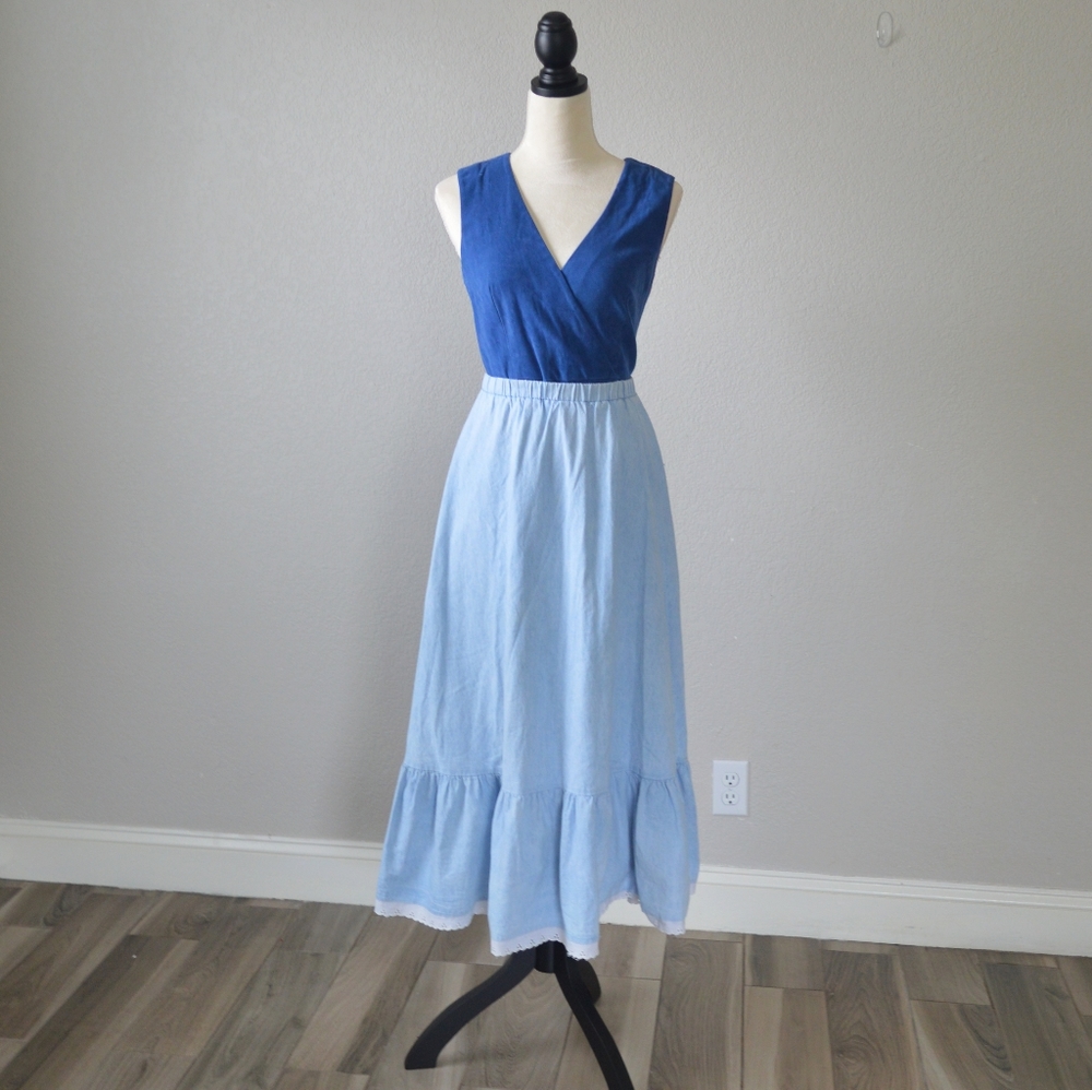 Mallory Rose Denim Skirt Size M